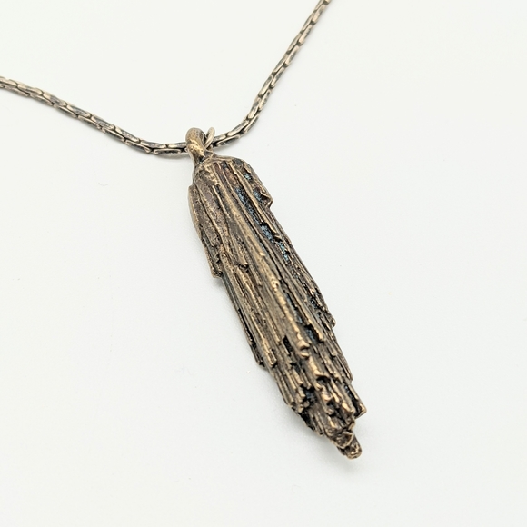Bronze Crystal Cluster Pendant and Silver Chain - Picture 3 of 6